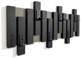 Черна стенна закачалка за дрехи Šírka: 60 cm | Výška: 30 cm