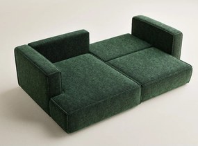 Тъмнозелен шенилов сгъваем/с място за съхранение ъглов диван (ляв ъгъл) Velto – Maison de Rêve