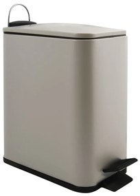 Кафяво-сиво стоманено кошче за боклук с педал 5 l Erik – Spirella