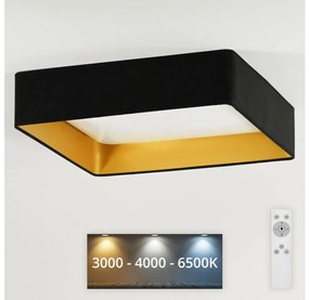 Brilagi - Димируемо LED осветително тяло VELVET SQUARE LED/24W/230V + дистанционно управление, черно