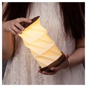 Светлинна декорация с USB в тъмно естествен цвят ø 12 cm Twist Hexagon – Gingko