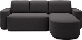 Ъглов диван Luxora-Черно-вдясно