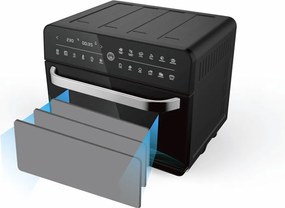 фурна Мултифункционална Airfryer 25 литра  ZEPHYR ZP 1441 V Deluxe  ZEPHYR, 25 литра, 1800W, 12 функции, Таймер, Черен - Black