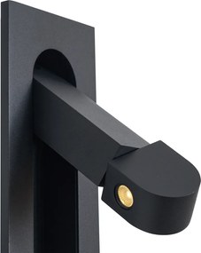 Комплект от 2 модерни стенни лампи черни, включително LED и USB-C порт - Hilton