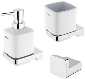 NIMCO MA комплект-31K-26 - Дозатор за сапун, поставка за четки за зъби и закачалка MAYA