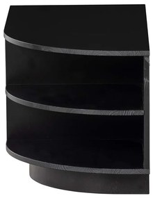 Черна модулна телевизионна масичка от борова дървесина 78x40 cm Finca - WOOOD