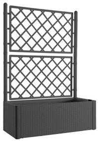 Stefanplast - Правоъгълно сандъче с пергола и индикатор за вода - антрацит