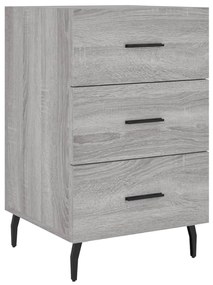 827682 vidaXL Нощно шкафче, сив сонома, 40x40x66 см, инженерно дърво