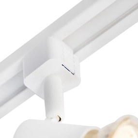 Модерна релсова система с 5 прожектори 1-фазен бяла - Jeany