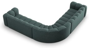 Тюркоазен шенилов модулен ъглов диван Lupine – Micadoni