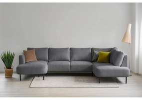 Тъмносив ъглов диван (десен ъгъл/"U" форма) Hero – Scandic