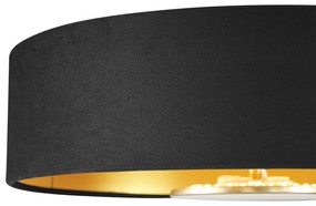 Модерна таванна лампа черна със златист интериор, включваща LED 3-степенно димиране - Bredow