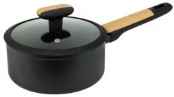 Horecano - Алуминиева касерола с незалепващо покритие и капак ф18x8,2см BLACK AND WOOD HOME-(DFS-SC16-18)