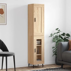 3200404 vidaXL Висок шкаф, сонома дъб, 34,5x34x180 см, инженерно дърво