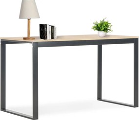 20248 vidaXL Компютърно бюро, черно и цвят дъб, 120x60x70 см