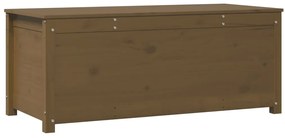 823542 vidaXL Кутия за съхранение, меденокафява, 110x50x45,5 см, бор масив