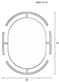 Стенно огледало 56x70 cm Emma - Zuiver
