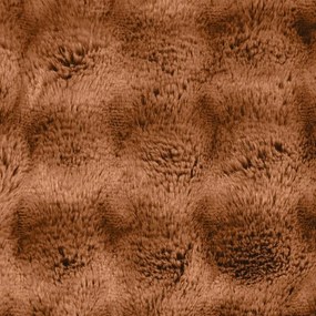 Кафява плюшена покривка за легло с 3D ефект - стилно допълнение към интериора Ширина: 200 см | Дължина: 220 см