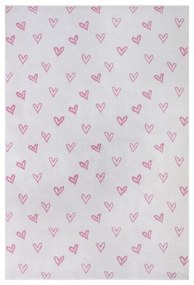 Розово-бял детски килим 120x170 cm Hearts - Hanse Home