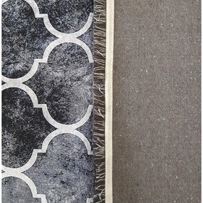Черен противоплъзгащ килим с орнаменти Ширина: 160 см | Дължина: 220 см