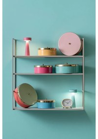 Синя декоративна метална кутия за съхранение ø 16x6 cm Double Funky – PT LIVING