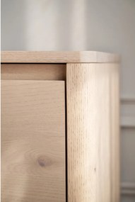Скрин от декор от дъб в светло естествен цвят 180x70x40 cm Melstone – Rowico