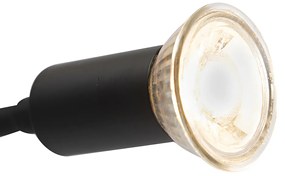 Интелигентна стенна лампа черна с USB с Wifi A60 и GU10 - Zeno