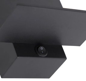 Модерен стенен аплик черен с USB връзка - Flero