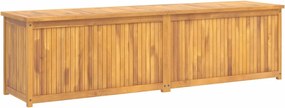 318735 vidaXL Градинска кутия, 200x50x55 см, тиково дърво масив