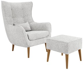 Armchair Estjano with footrest