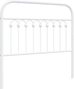 376678 vidaXL Метална резервна табла за легло, бяла, 100 см