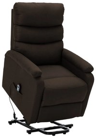321241 vidaXL Изправящ стол, тъмнокафяв, текстил