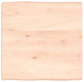 363871 vidaXL Плот за маса 60x60x(2-6) см необработено масивно дърво жив ръб