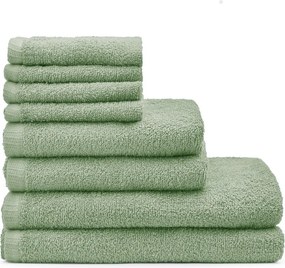 Зелени бързосъхнещи /от тери памучни хавлии и кърпи за баня в комплект 8 бр. Quick Dry – Catherine Lansfield