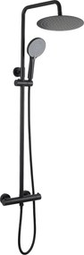 Душ комплект без чучур с термостат Rea Lungo Black