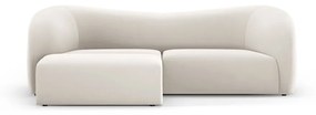 Бял кадифен диван 237 cm Santi – Interieurs 86