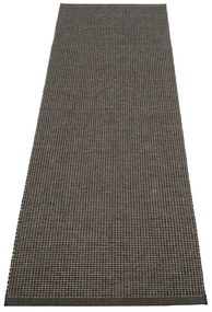 Антрацитна пътека за открито и закрито 70x240 cm Emm Black Linen – Pappelina