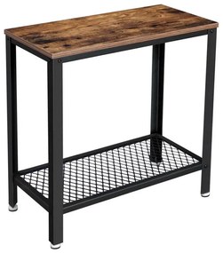 Странична масичка ELDUR, кафява/черна