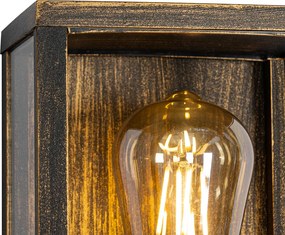 Винтидж стенна лампа антично злато 26 см IP44 - Charlois