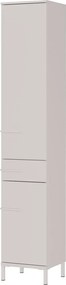 Кремав матов висок/тесен шкаф за баня 34x190 cm Laurino – Germania