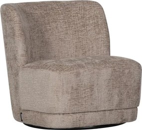 Светлокафяво кресло от кадифе Atty - WOOOD