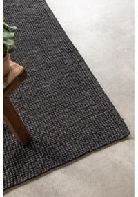Черен килим от юта 160x230 cm Bouclé - Hanse Home