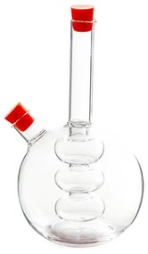 Съд за оцет и олио 2в1 Luigi Ferrero FR-6044, 20 см, Плътно затваряне, Стъкло, Оранжев