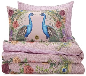 Розово двойно удължено спално бельо от памучен сатен 230x220 cm Xanadu Peacock – Matthew Williamson