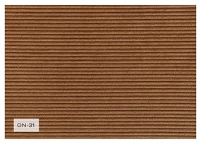 Разтегателен диван от велур в тухлен цвят (променлив) Lazy Lukka - Miuform