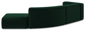 Тъмнозелен кадифен шезлонг (десен ъгъл) Ekahi – Makamii