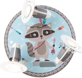 Стенен таван-лампа Elobra Little Indians Raccoon Oscar Three-light
