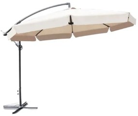 Градински сгъваем кремав чадър 350cm