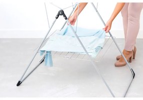 Сушилник за дрехи Brabantia 90300182, Т-образен, 20 м, Устойчив на корозия, Регулируеми крила, Решетка за сушене, Бял