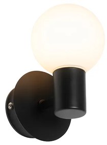 Модерна стенна лампа черна IP44 - Cederic Up